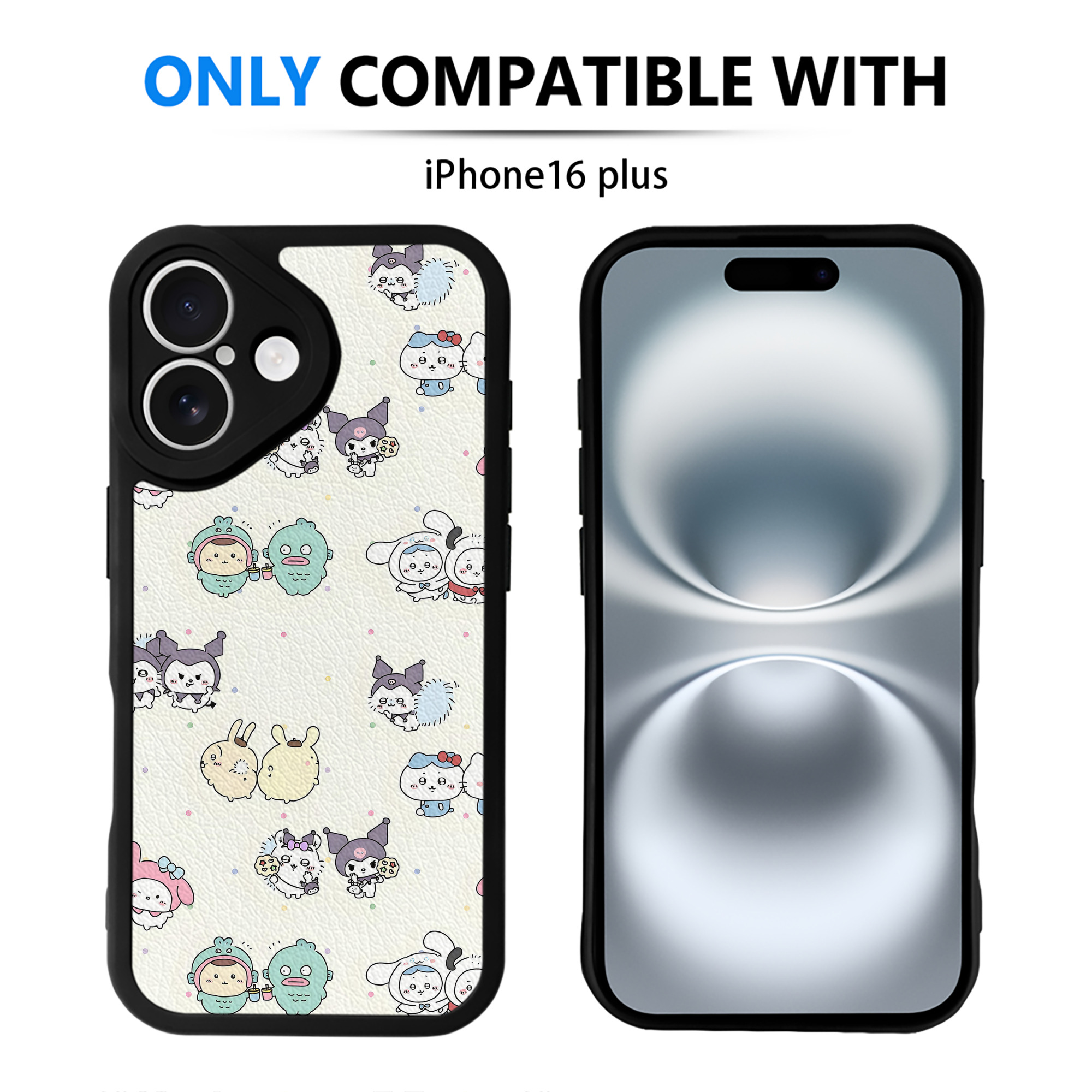（画像用） ちいかわ Chii-kawa 【iPhone 16シリーズ対応】シリコンスマホケース（レザー調） 材質：シリコン